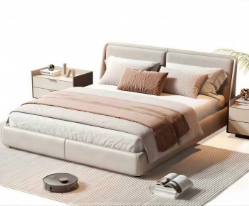 Modern Double Bed-ID:886356126