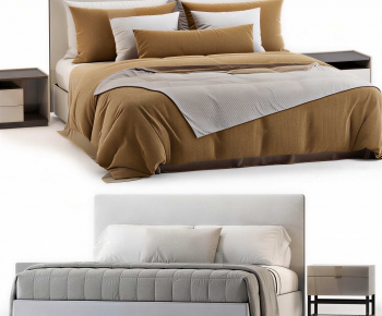 Modern Double Bed-ID:724245077