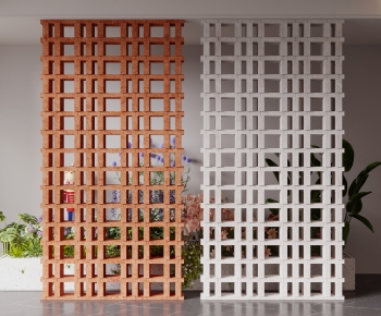 Modern Cement Brick Screen Partition-ID:300903081