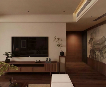 New Chinese Style A Living Room-ID:806701245