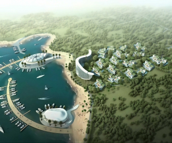 Modern Architectural Bird's-eye View Planning-ID:960536002