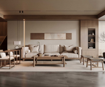 New Chinese Style A Living Room-ID:121879104