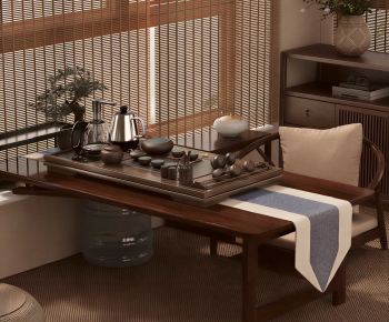 New Chinese Style Tea Tables And Chairs-ID:384666929