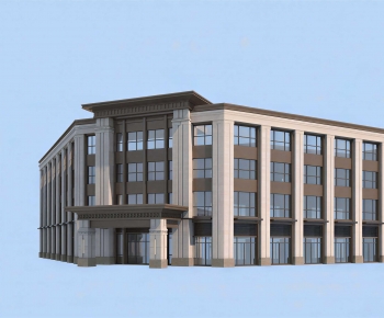 Simple European Style Appearance Of Commercial Building-ID:825201999