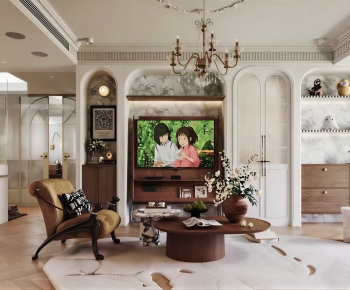 Modern A Living Room-ID:691613916