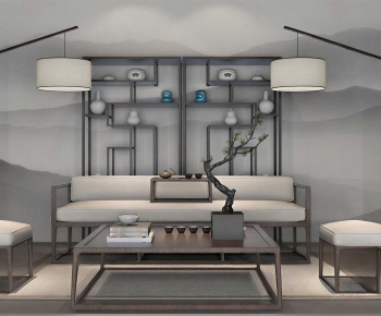 New Chinese Style Sofa Combination-ID:168106081