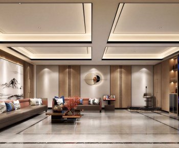 New Chinese Style A Living Room-ID:828659061