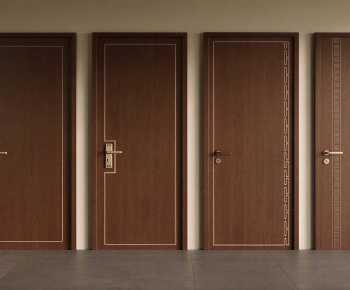 New Chinese Style Single Door-ID:623049736