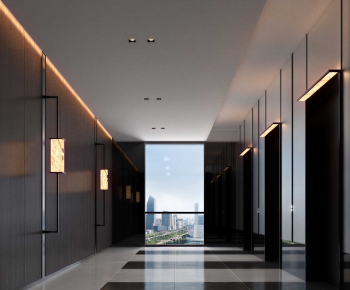 Modern Office Elevator Hall-ID:865120899