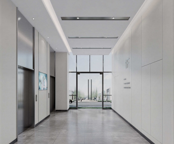 Modern Office Elevator Hall-ID:954658999