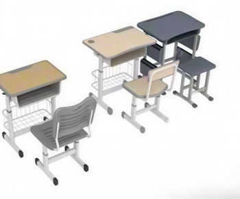 Modern Computer Desk And Chair-ID:669651068