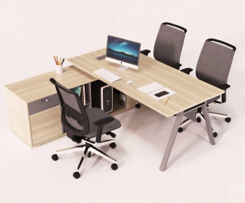 Modern Office Desk And Chair-ID:497788912