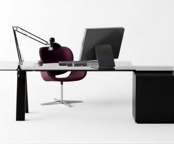 Modern Office Desk And Chair-ID:149988897