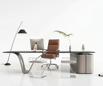 Modern Office Desk And Chair-ID:909876119