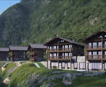 New Chinese Style Appearance Of Commercial Building-ID:427915108