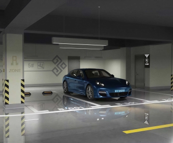 Modern Underground Parking Lot-ID:535119066