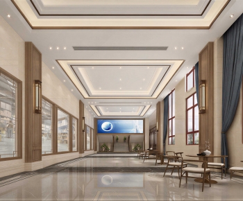 New Chinese Style Office Reception Desk-ID:188510891