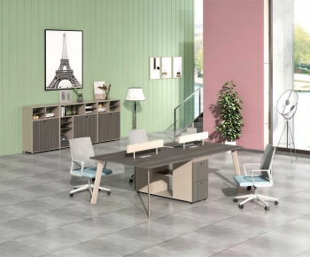 Modern Office Desk And Chair-ID:825728895