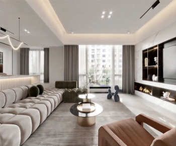 Modern A Living Room-ID:323458916