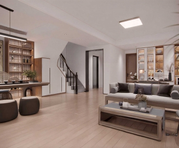 New Chinese Style A Living Room-ID:786179075