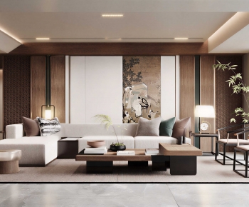 New Chinese Style A Living Room-ID:234478954
