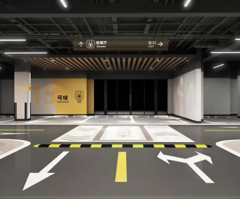 Modern Underground Parking Lot-ID:934457066