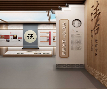 New Chinese Style Exhibition Hall-ID:390729963