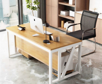 Modern Office Desk And Chair-ID:252753972