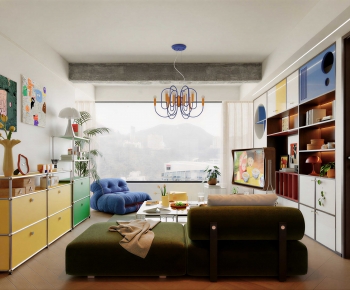 Modern A Living Room-ID:534946923