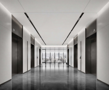 Modern Office Elevator Hall-ID:446902992