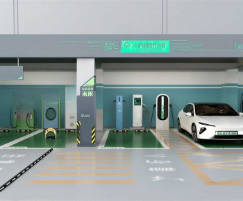 Modern Underground Parking Lot-ID:803558114