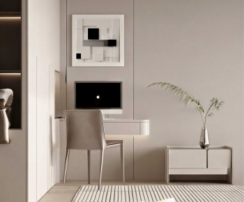 Modern Computer Desk And Chair-ID:845192916