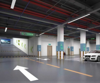 Modern Underground Parking Lot-ID:197079288