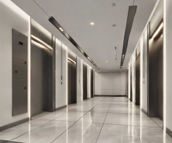 Modern Office Elevator Hall-ID:912698032