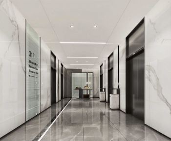 Modern Office Elevator Hall-ID:941046953