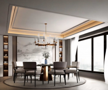 New Chinese Style Dining Room-ID:258090979