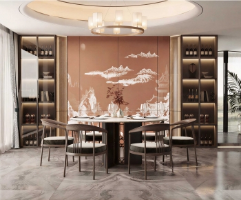 New Chinese Style Dining Room-ID:738930949