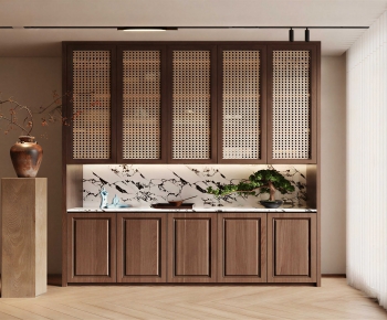 New Chinese Style Entrance Cabinet-ID:635190019