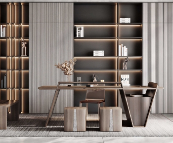 Modern Computer Desk And Chair-ID:972089834