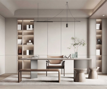 Modern Wabi-sabi Style Study Space-ID:417220681