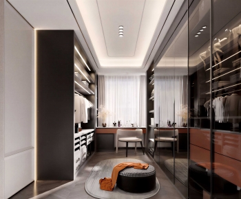 Modern Clothes Storage Area-ID:641125923