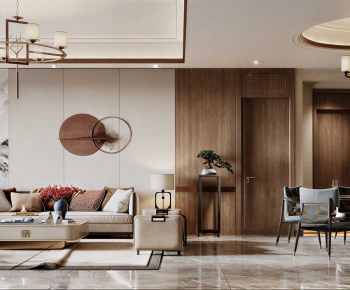 New Chinese Style A Living Room-ID:974173071