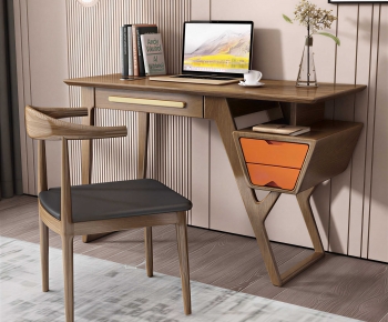 Modern Computer Desk And Chair-ID:993587975