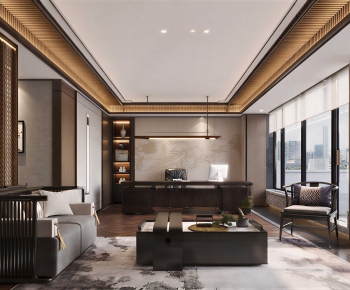 New Chinese Style Manager's Office-ID:528664116