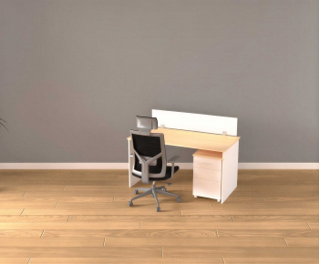 Modern Office Desk And Chair-ID:258753069