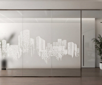 Modern Glass Screen Partition-ID:127966887