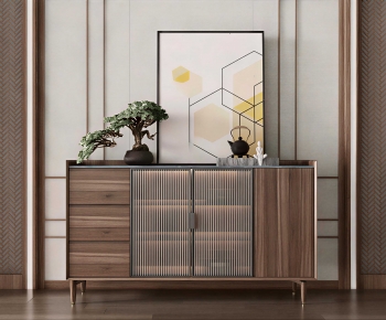 New Chinese Style Entrance Cabinet-ID:582225082