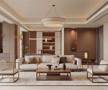 New Chinese Style A Living Room-ID:547866118