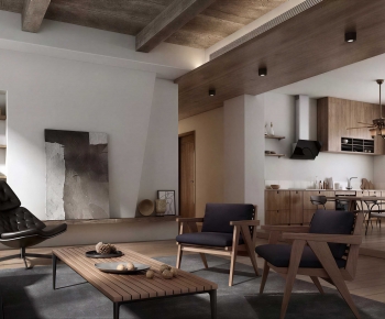 Wabi-sabi Style A Living Room-ID:512327915