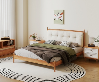 Modern Double Bed-ID:838185073
